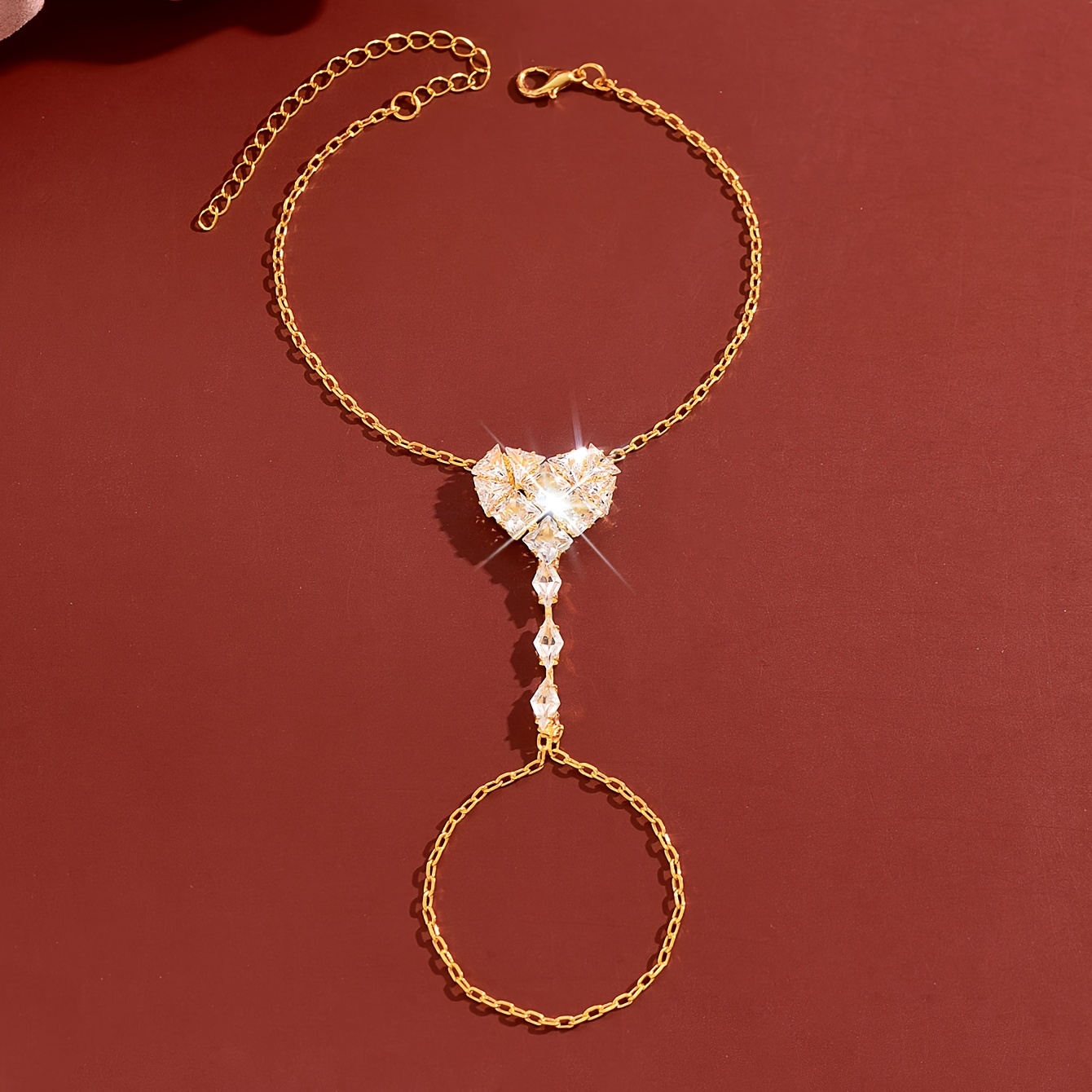 Luxurious Heart-shaped Mitten Bracelet for Women